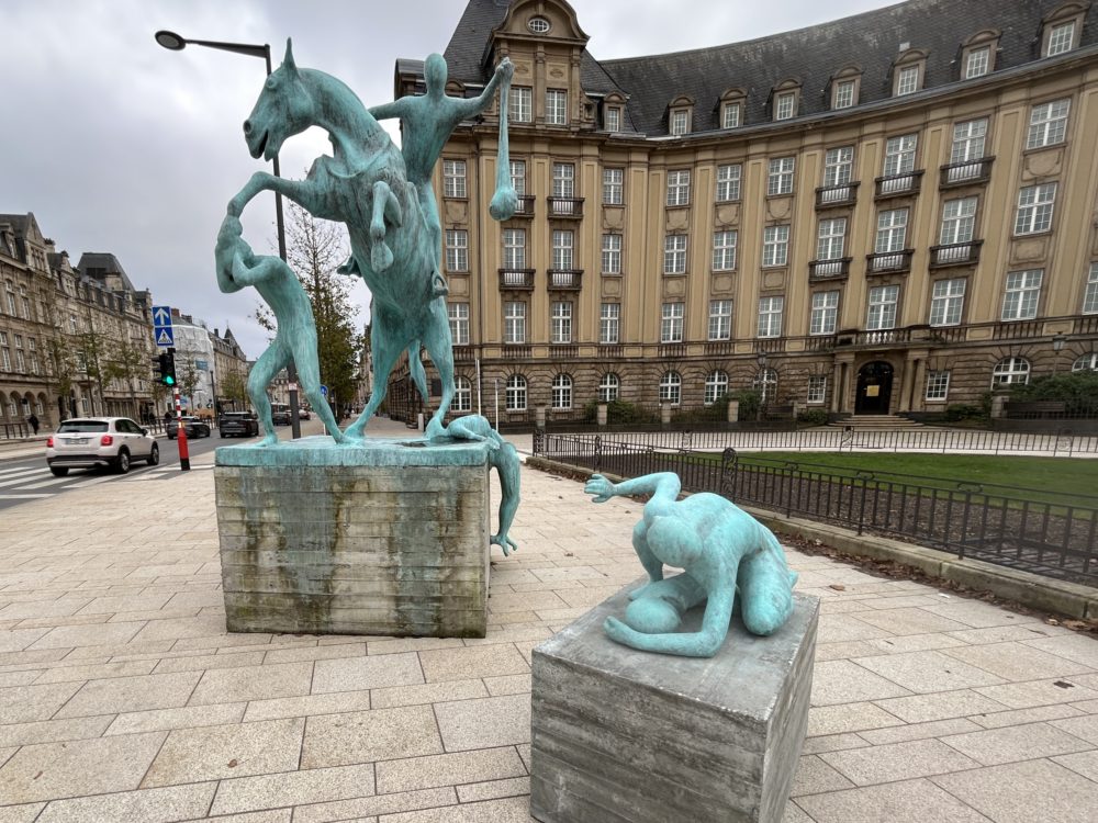 The Monument: A Controversial and Provocative Sculpture on the Place de Metz, Luxembourg