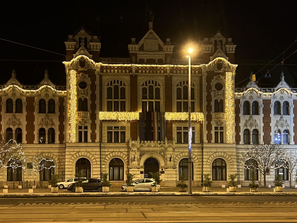 The Town Hall of Újpest in the Festive Season