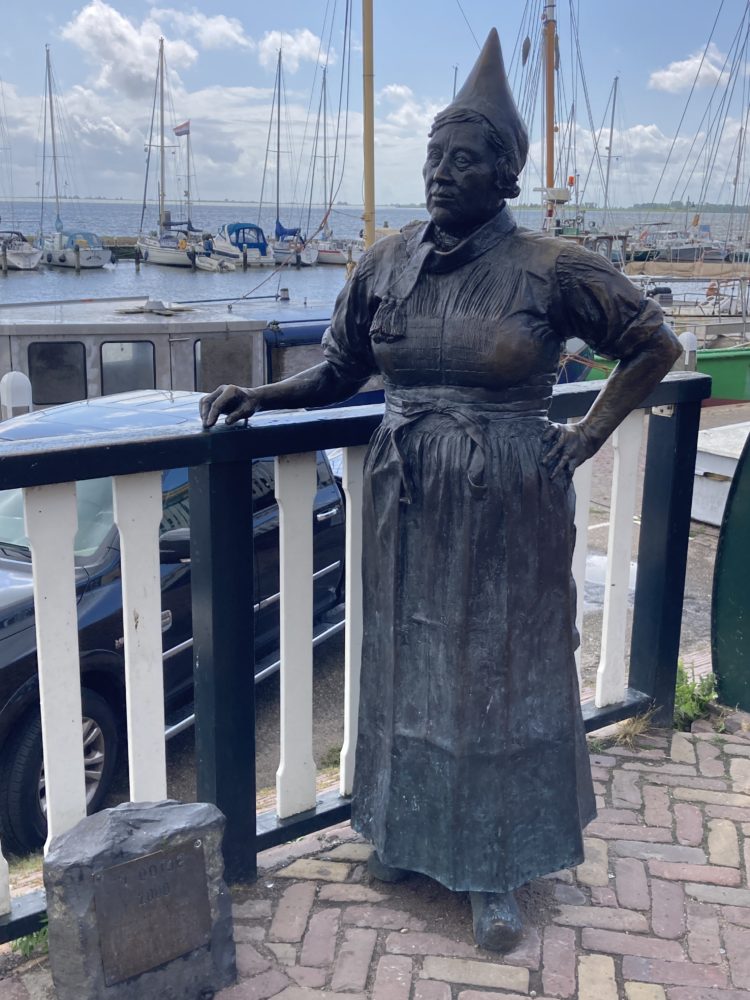 An Old Lady Watching the Sea in Volendam