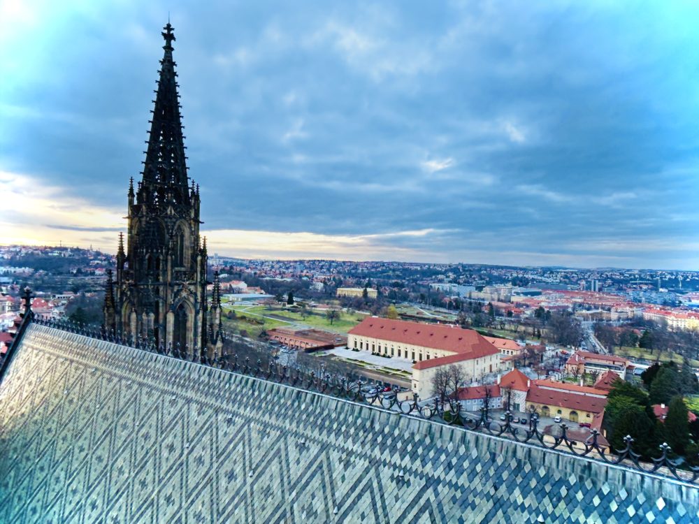 The Mosaic Majesty of St. Vitus Cathedral’s Roof in Prague