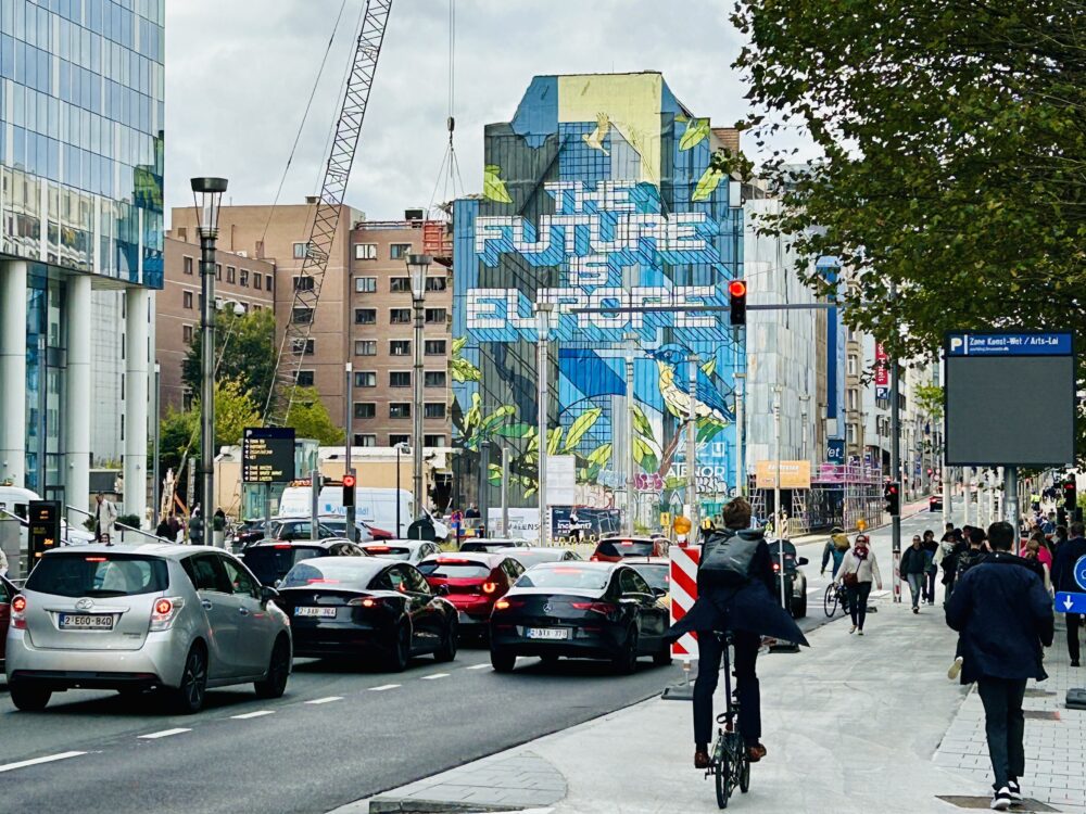 The Future is Europe: A Vision Emblazoned on Rue de la Loi in Brussels