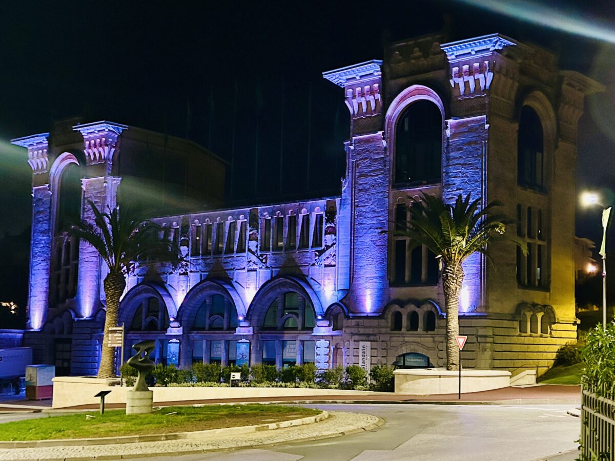 Purple Glow and Twin Towers: Biarritz’s Railway Diva by Night