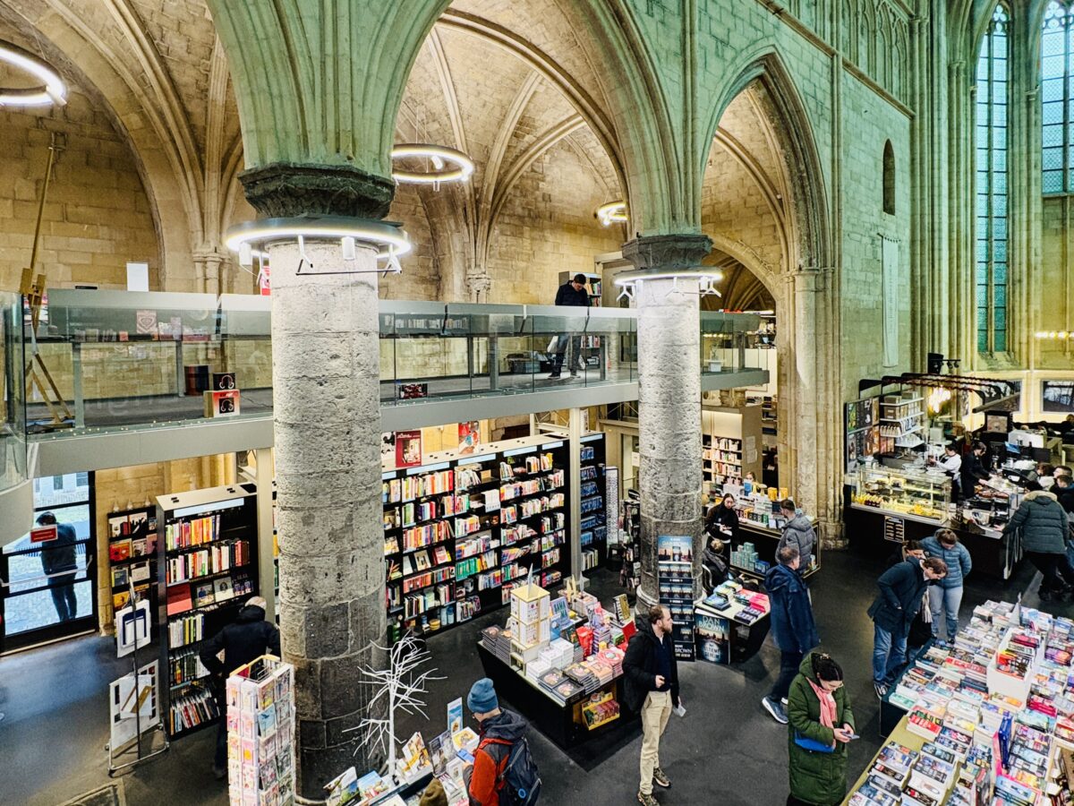 Buying books in a former church in Maastricht
