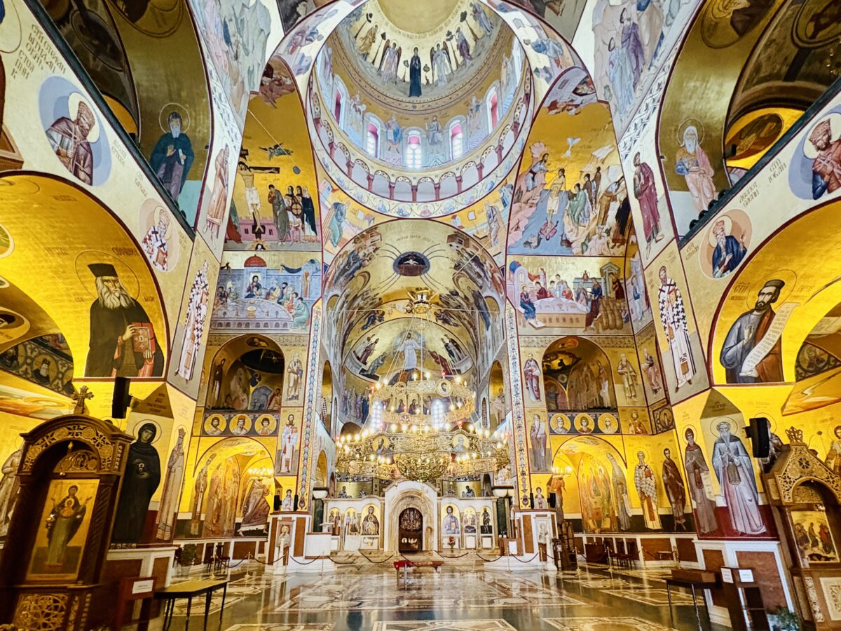 The extravagant interior of Podgorica’s Cathedral of the Resurrection