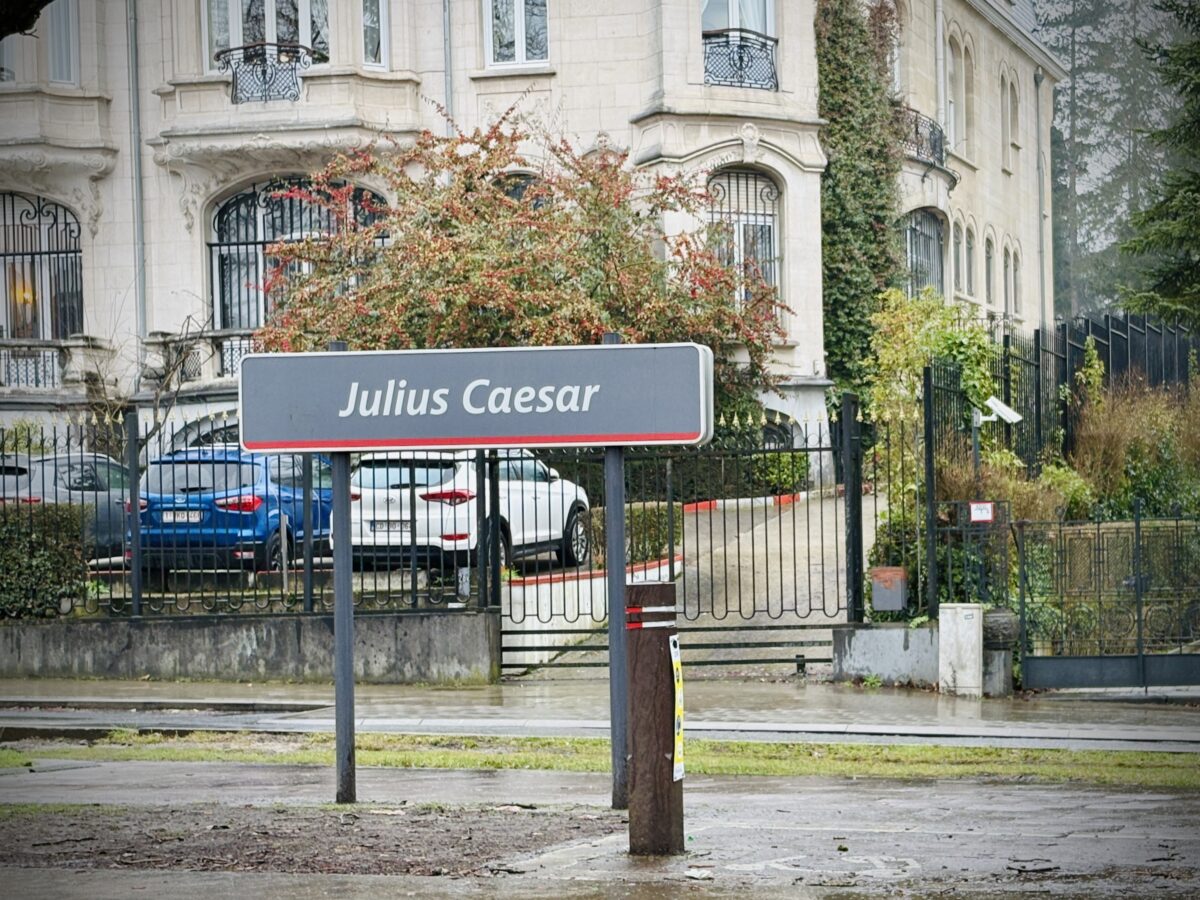 The tram stop where Julius Caesar definitely did not catch his tram