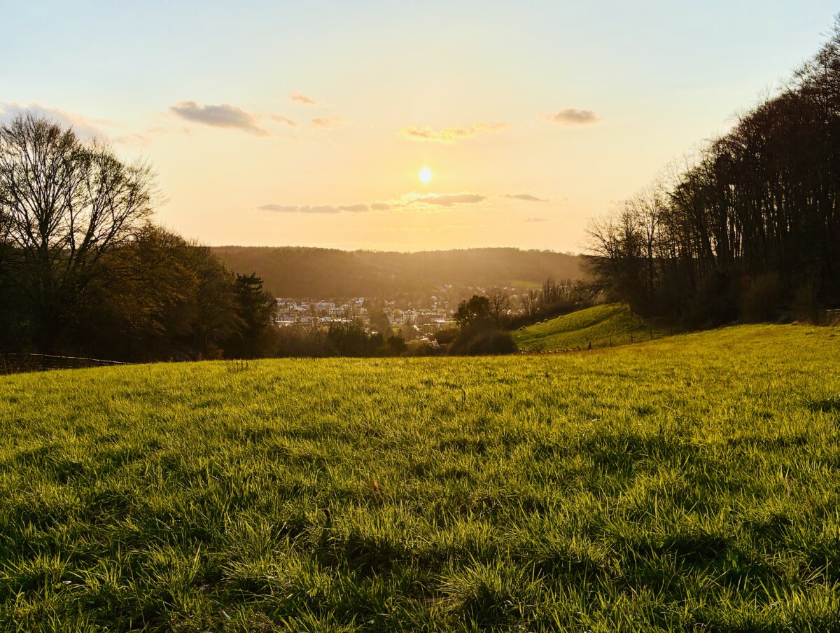 Sunset Symphony Over Walferdange: Spring’s Golden Hour