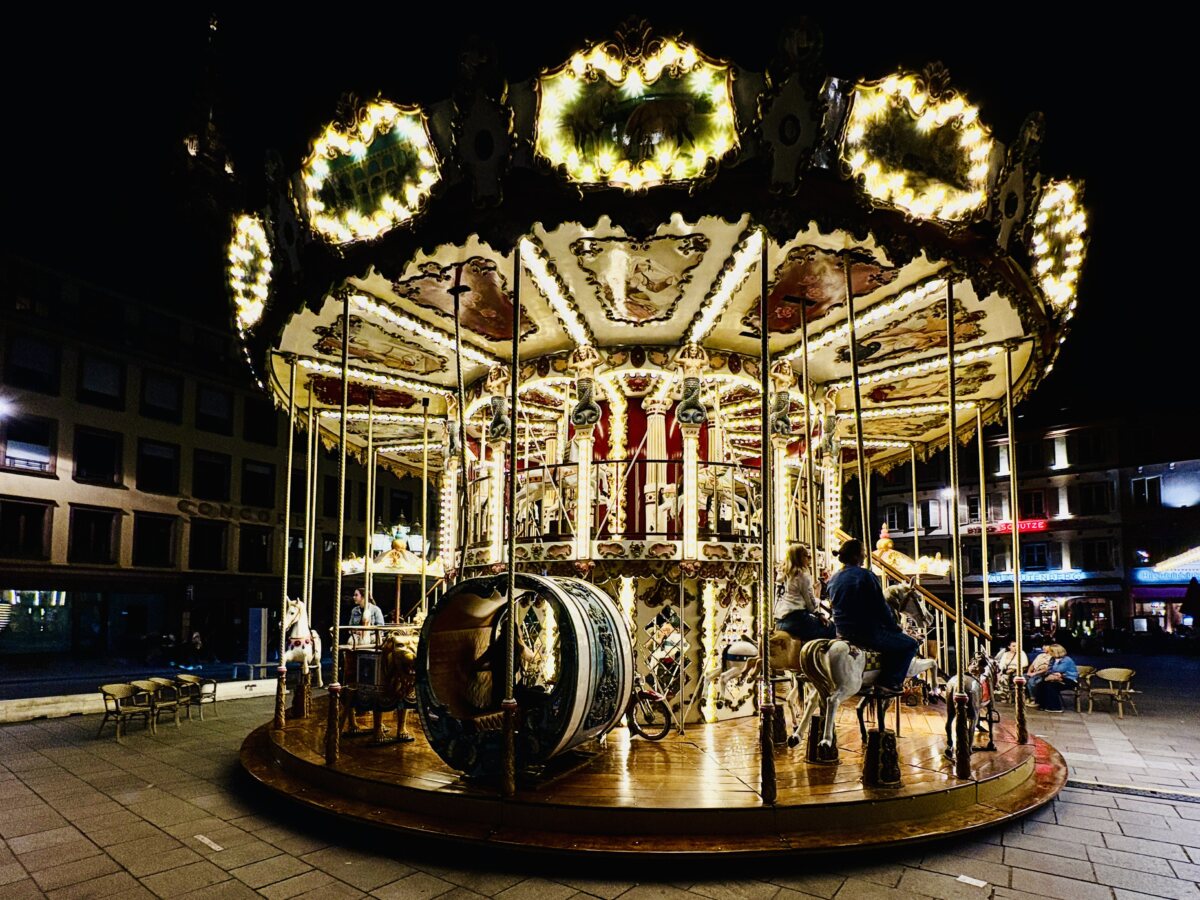 The charming Carousel 1900 in Strasbourg