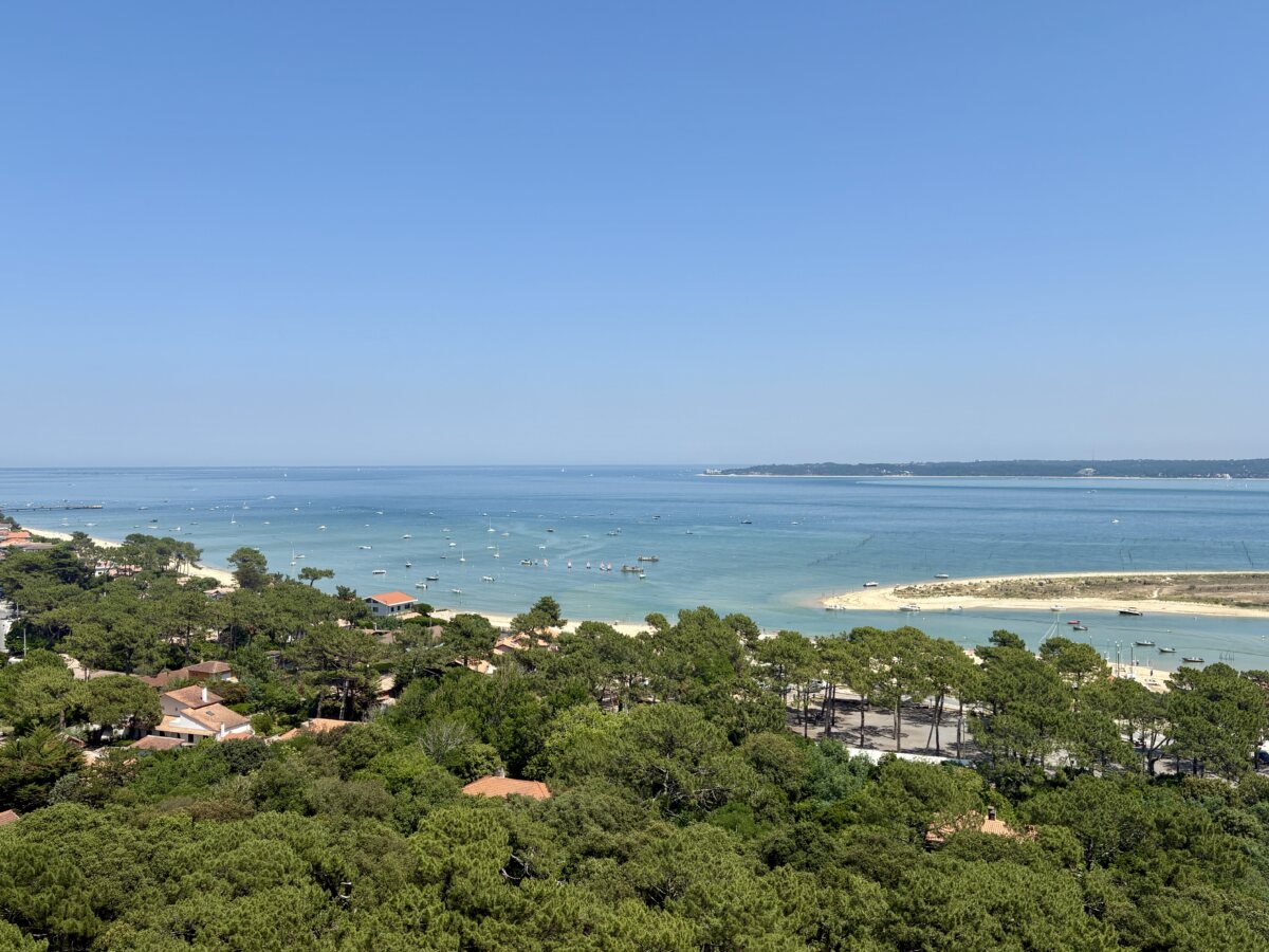 Cap Ferret lighthouse view: A 50 metre climb for a bit of green and water